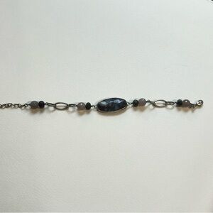 Sara Blaine for Willow House- Llanite, natural stone 925 bracelet